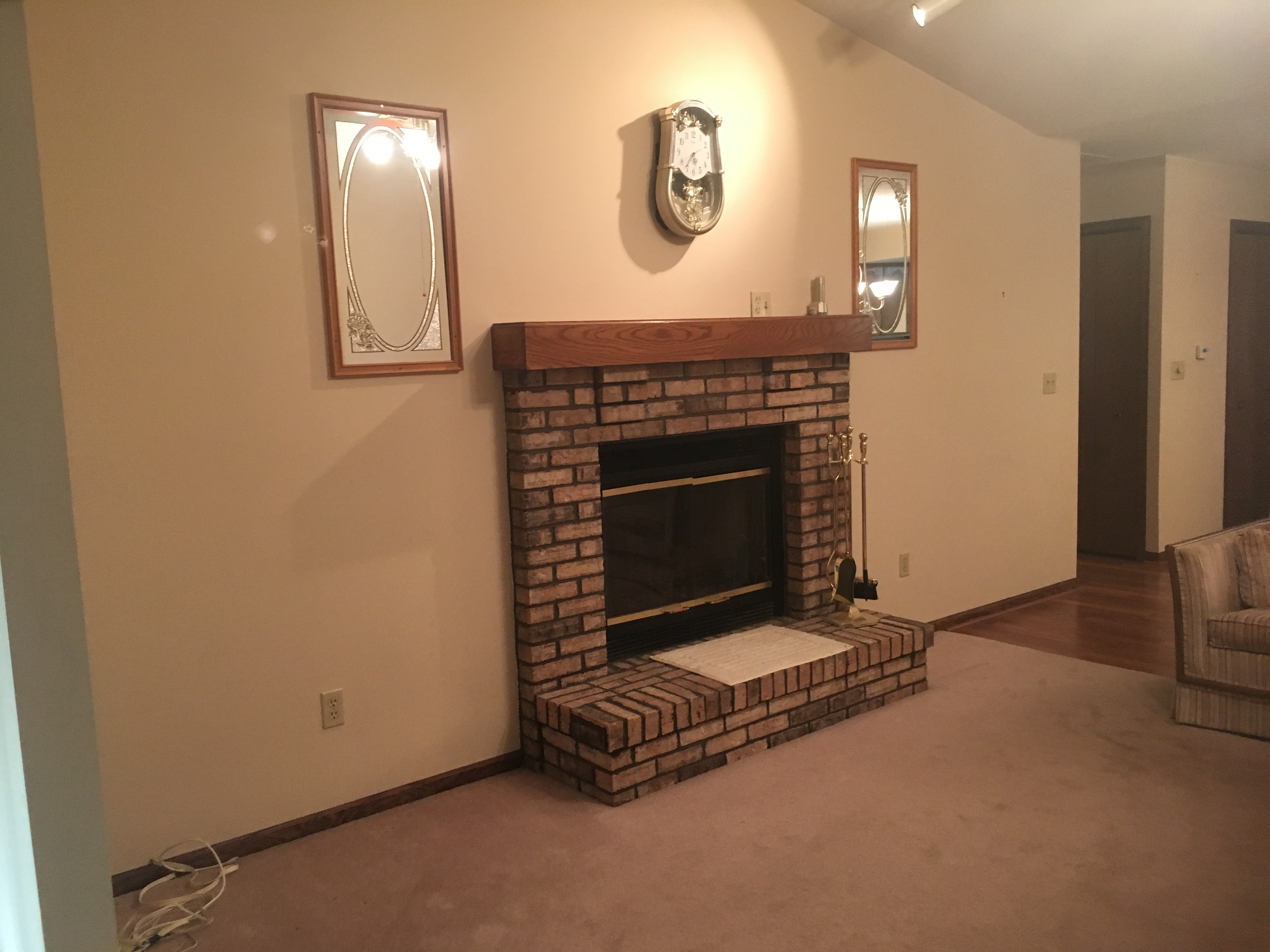 Gas fireplace in living room